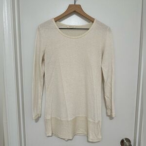 VESTIQUE |‎ Ivory Knit Quarter Sleeve Top